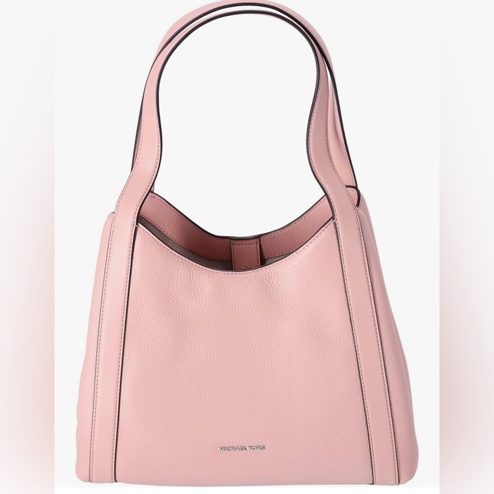 MICHAEL Michael Kors Rosemary Large Hobo Shoulder Bag Tote Pink Leather